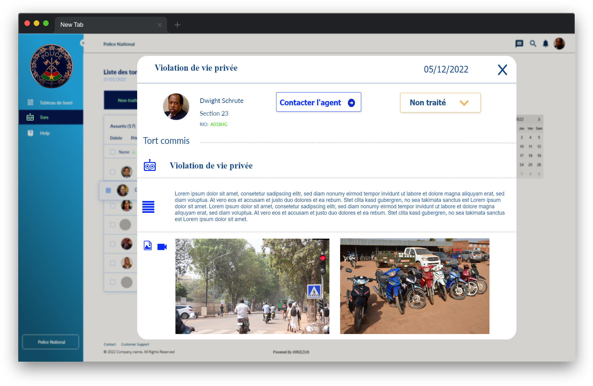 Liste des amendes des citoyens